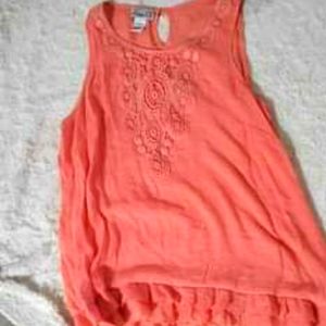 Botique Sleevless coral shirt
